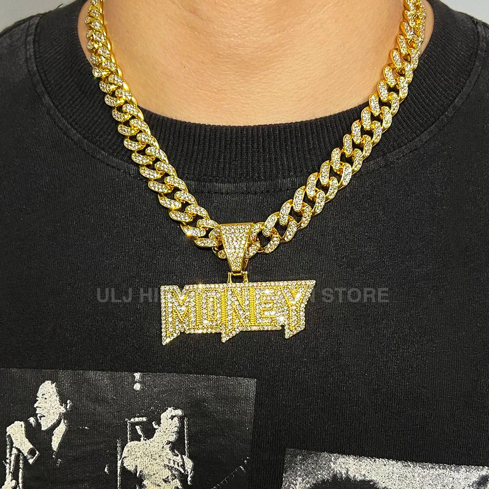 'MONEY' Iced Out Chain