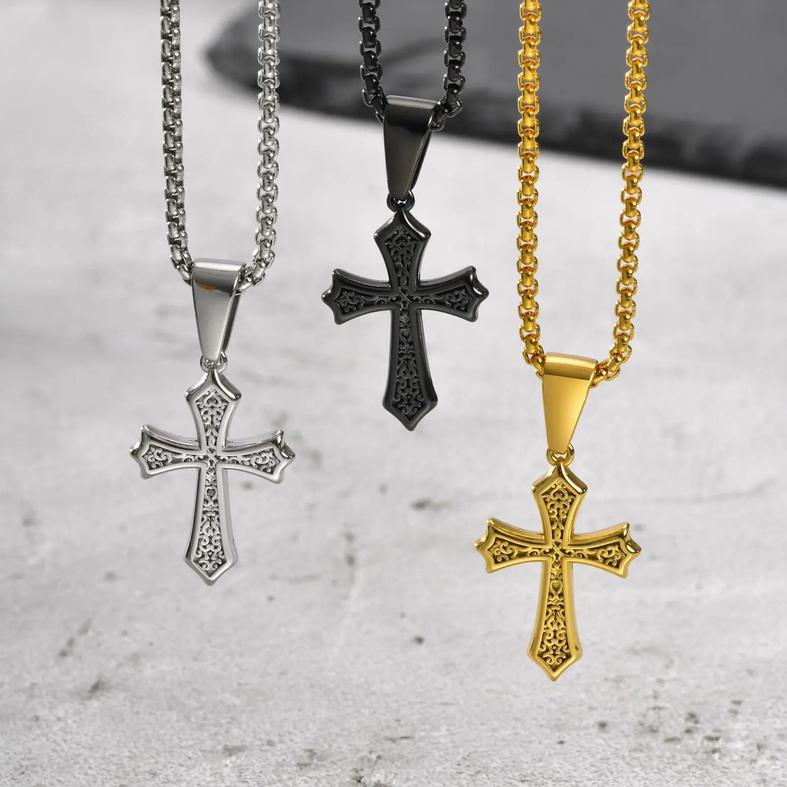 Cross Necklace Stainless Steel Pendant