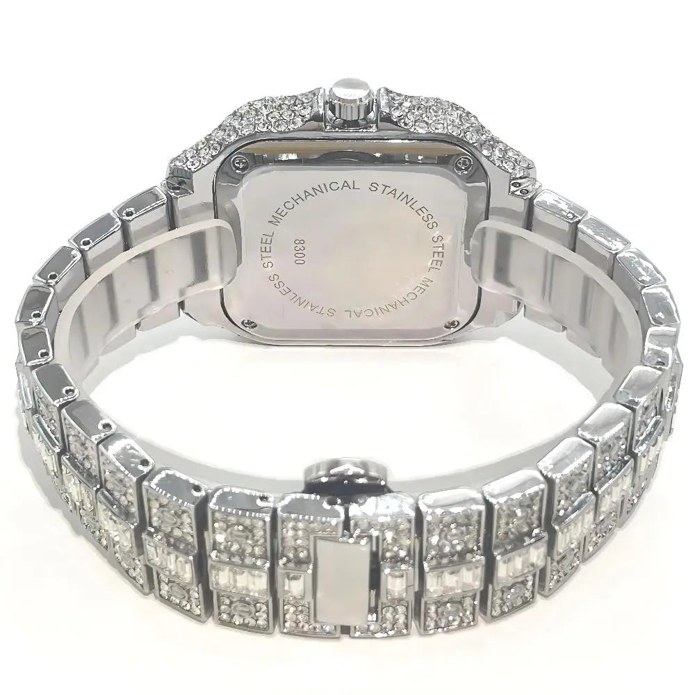 Cartier Style Iced Out Watch