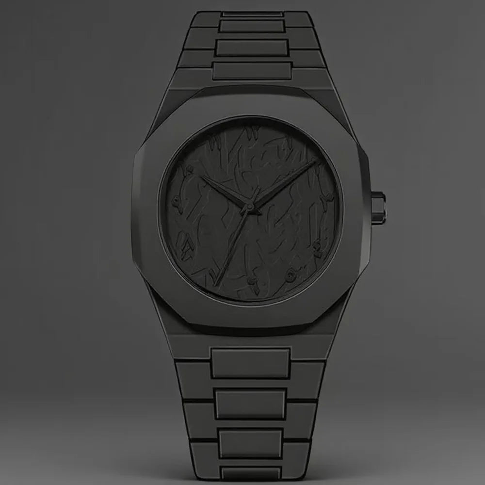 Simple Black Arabian Dial Quartz Watch