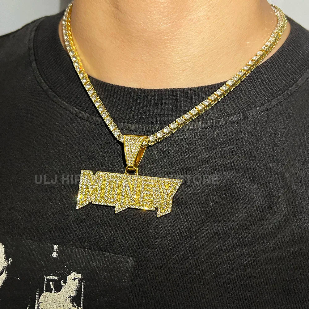 'MONEY' Iced Out Chain
