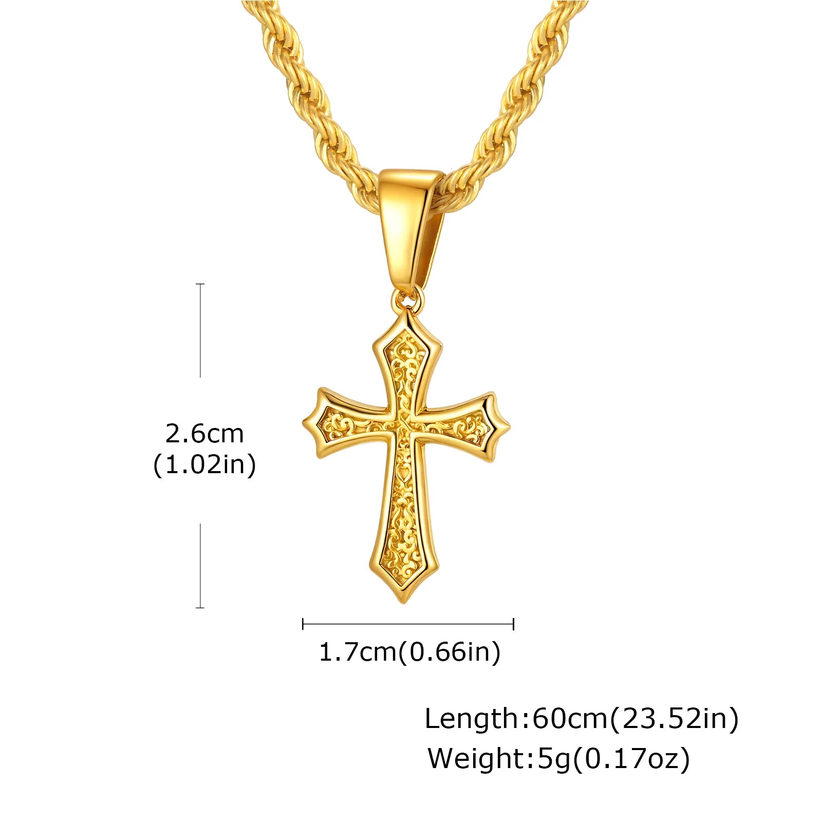Cross Necklace Stainless Steel Pendant