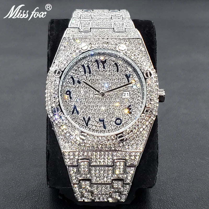 Iced Out Arabian Dial AP Watch