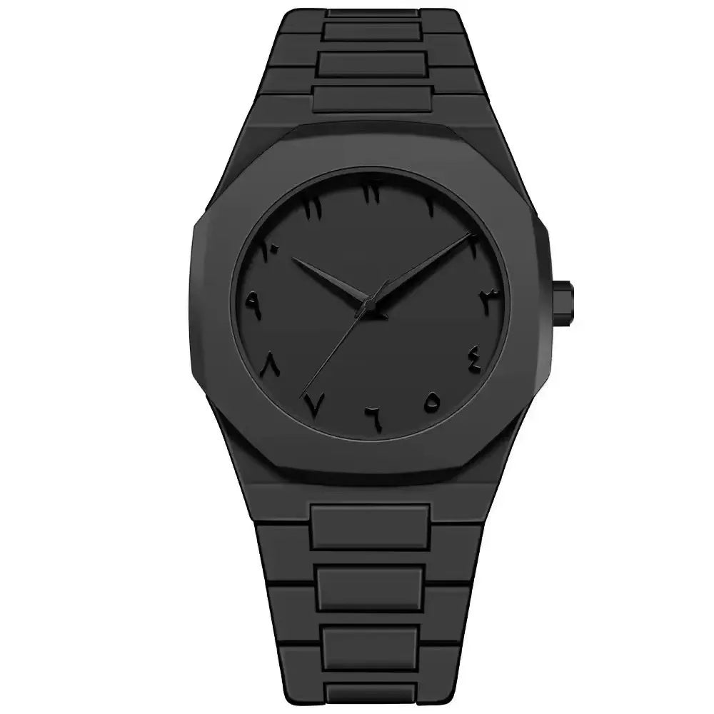 Simple Black Arabian Dial Quartz Watch