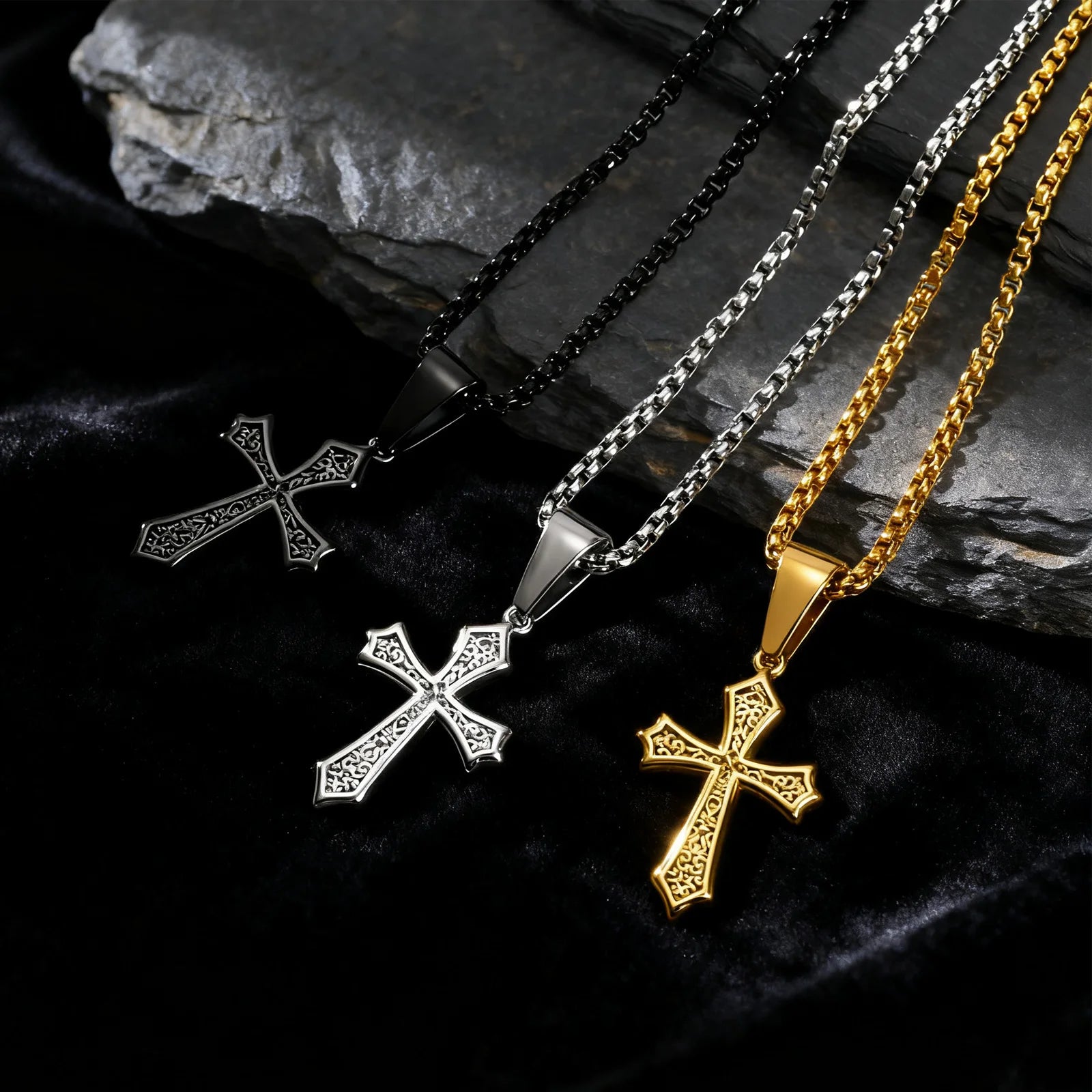 Cross Necklace Stainless Steel Pendant