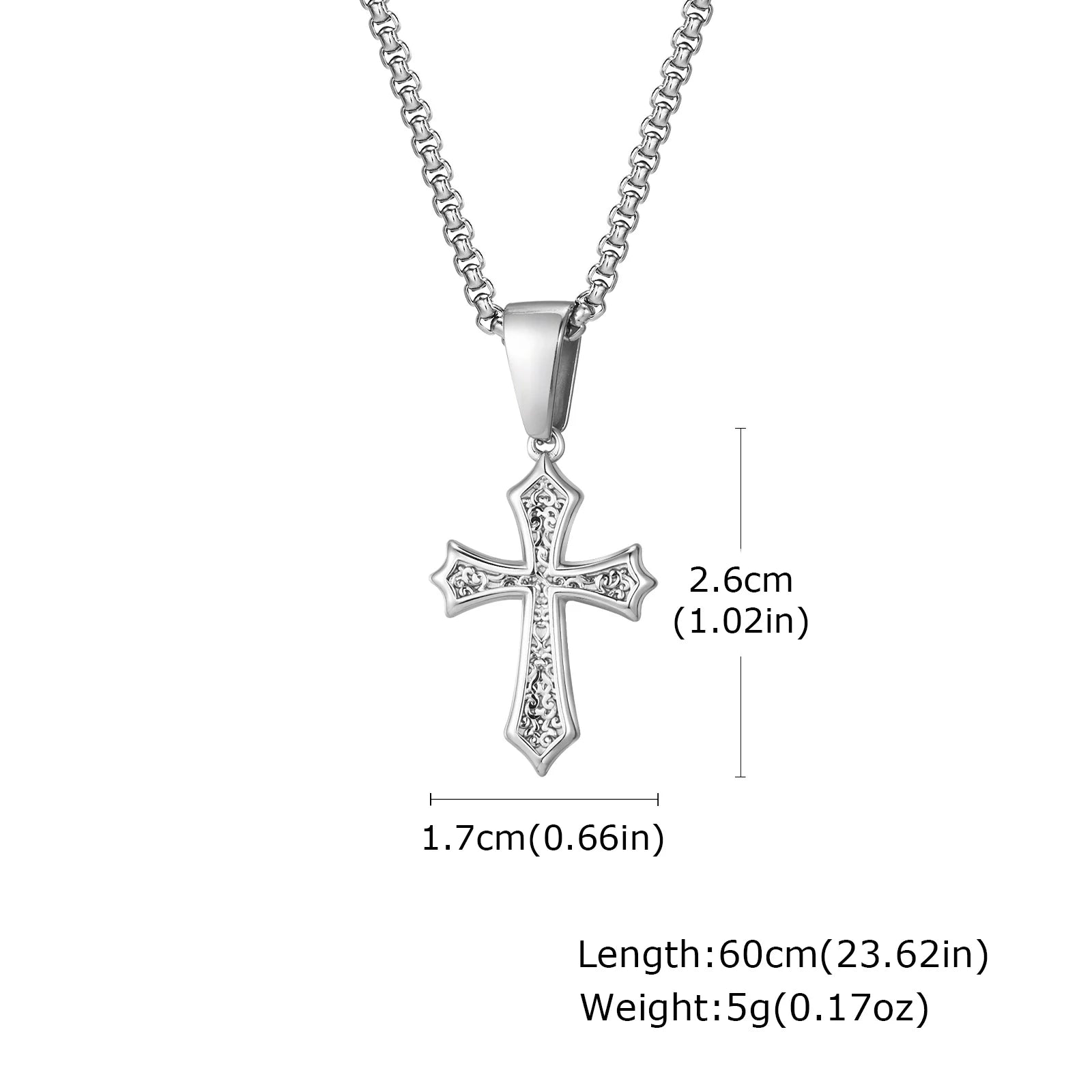 Cross Necklace Stainless Steel Pendant