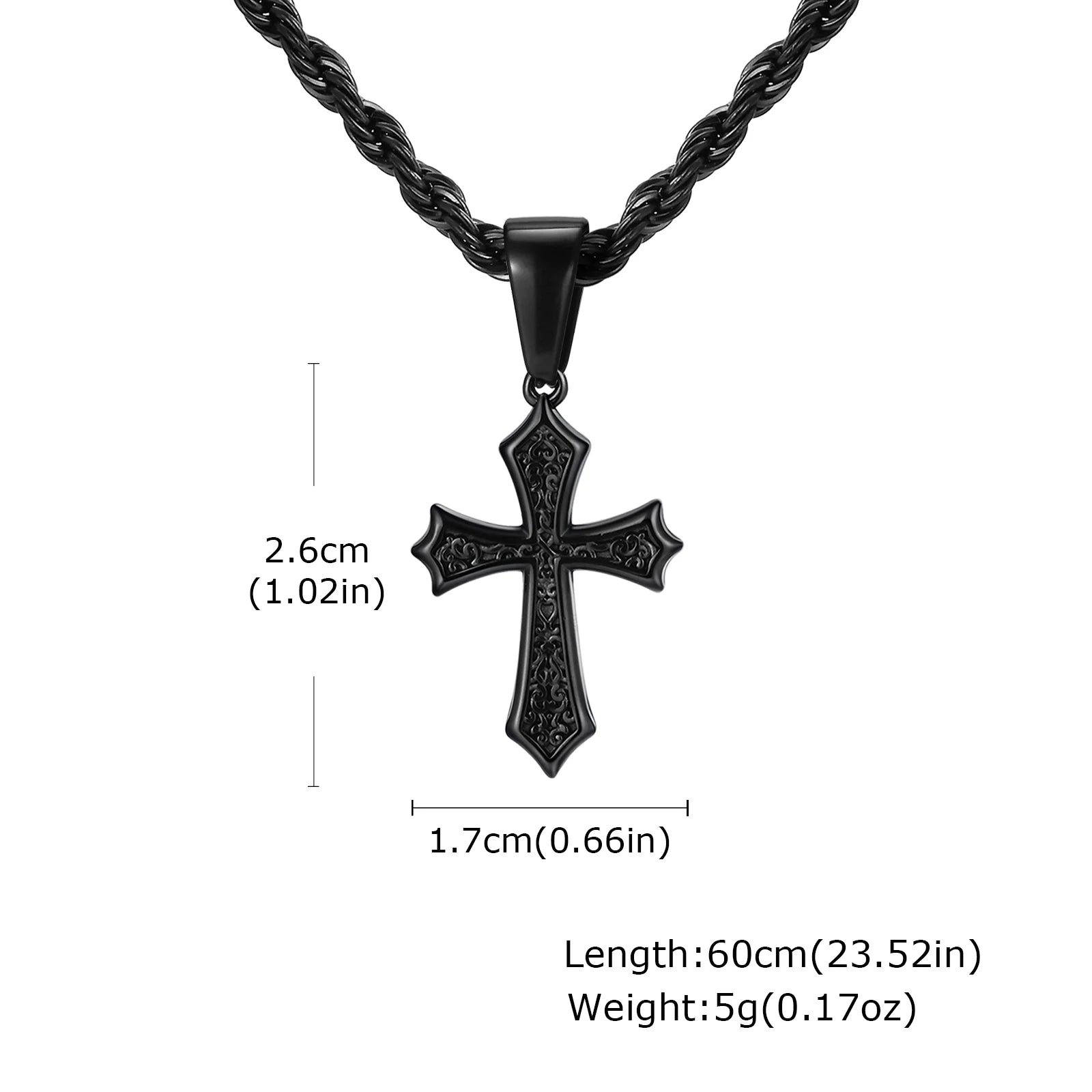 Cross Necklace Stainless Steel Pendant