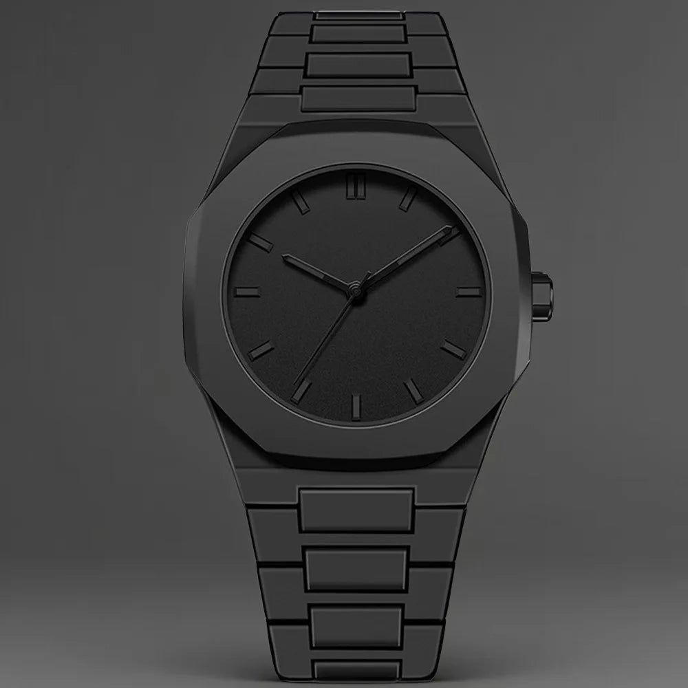 Simple Black Arabian Dial Quartz Watch