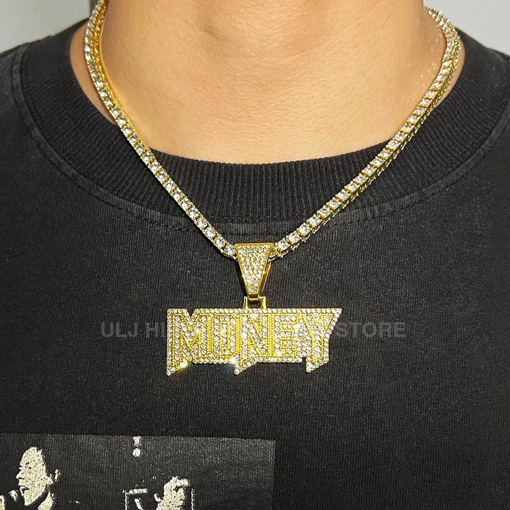 'MONEY' Iced Out Chain