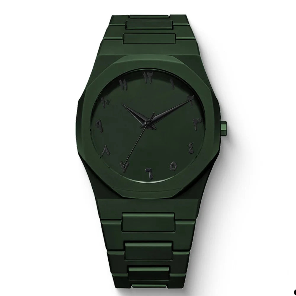 Simple Black Arabian Dial Quartz Watch