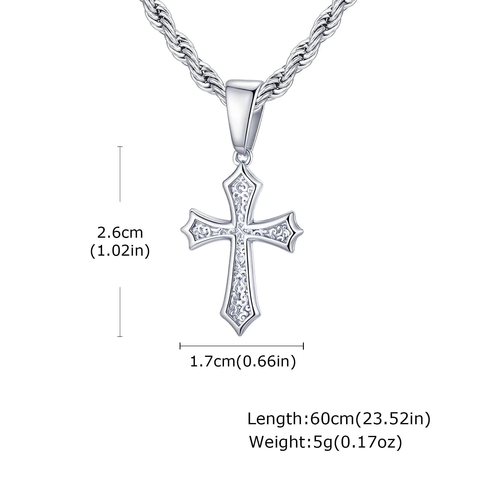 Cross Necklace Stainless Steel Pendant